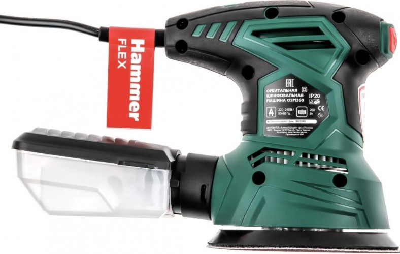 Виброшлифмашина эксцентриковая сетевая Hammer OSM260 125мм 168-009 - изображение 3