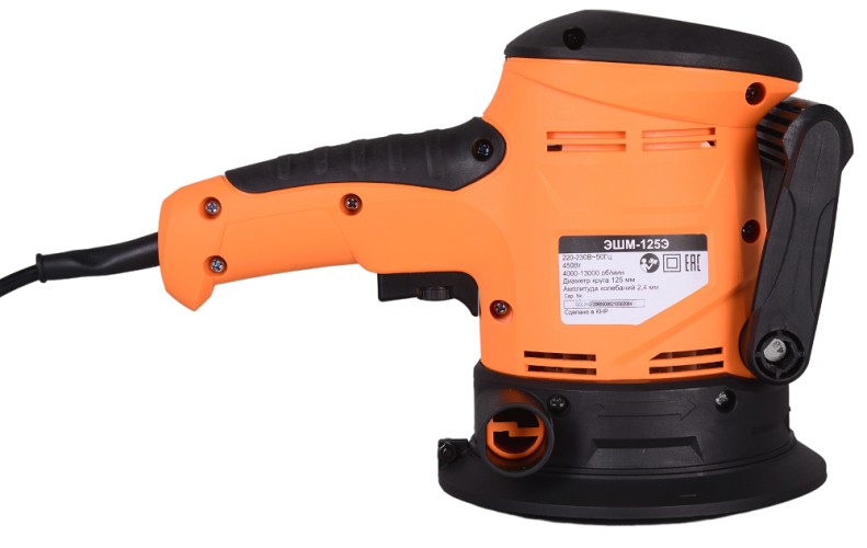 Виброшлифмашина эксцентриковая сетевая ВИХРЬ ЭШМ-125 Э 72/6/5 - изображение 3