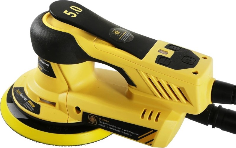 Виброшлифмашина эксцентриковая сетевая HANSKONNER HOS8140BL бесщеточная - изображение 2