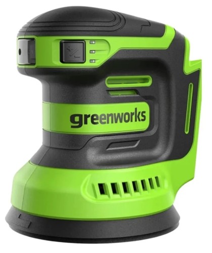 Виброшлифмашина эксцентриковая аккумуляторная GREENWORKS 3100907 24V, 125 мм, без АКБ и ЗУ