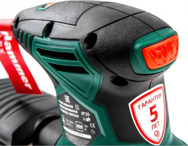 Виброшлифмашина эксцентриковая сетевая Hammer OSM260 125мм 168-009 - изображение 5