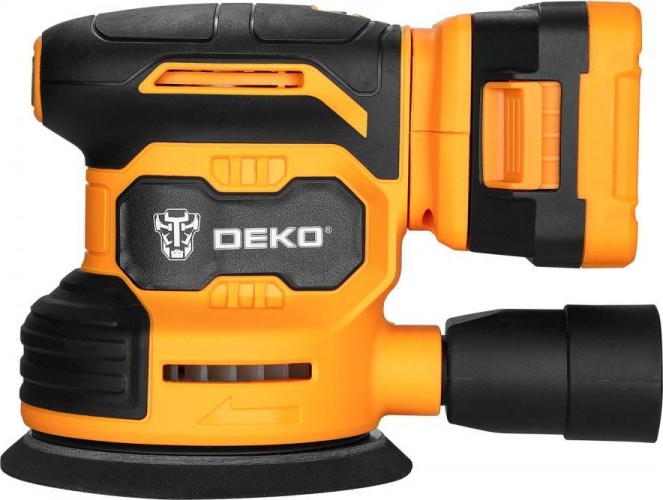 Виброшлифмашина эксцентриковая аккумуляторная DEKO DKCG20-125 20в, 1*2.0ач 063-4022 - изображение 3