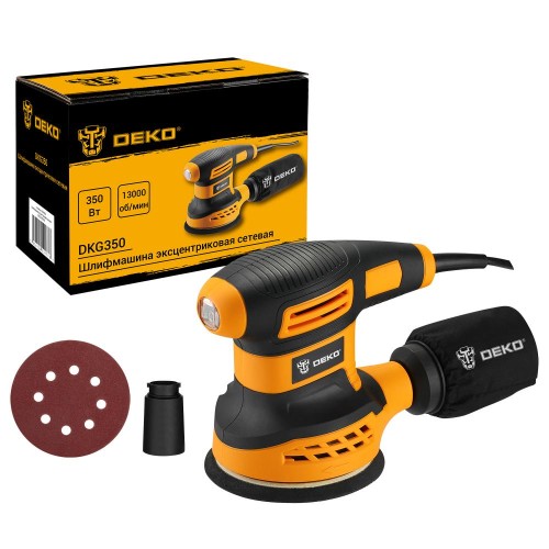 Виброшлифмашина эксцентриковая сетевая DEKO DKG350 063-4263