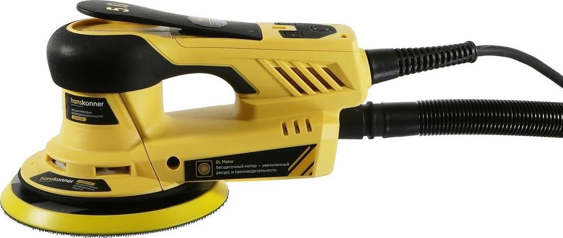 Виброшлифмашина эксцентриковая сетевая HANSKONNER HOS8140BL бесщеточная - изображение 4