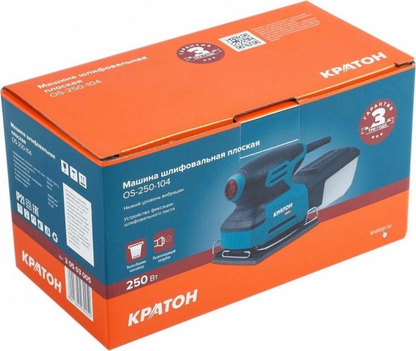 Виброшлифмашина КРАТОН OS-250-104 плоская 3 05 03 005 - изображение 3