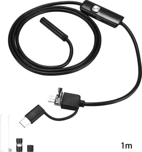 Видеоэндоскоп DEKO WEC-1 водонепроницаемый 1м (micro usb, usb, type-c) 065-0153