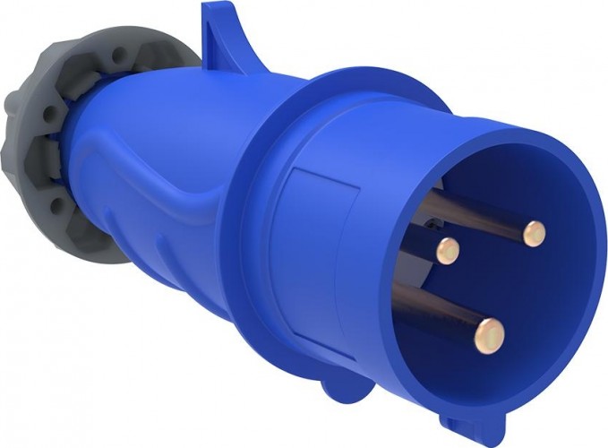 Вилка электрическая кабельная IEK Magnum ССИ-013 16а 2p+pe 220в ip44 PSN01-016-3