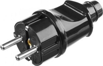 Вилка электрическая с заземлением STAYER MASTER 16а/220в, черная, 55160-B 55160-B