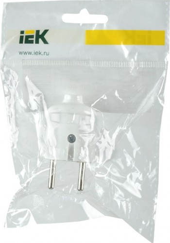 Вилка разборная IEK ВПп20-01 прямая без заземл. контакта 6а EVP20-06-01-K01 - изображение 2