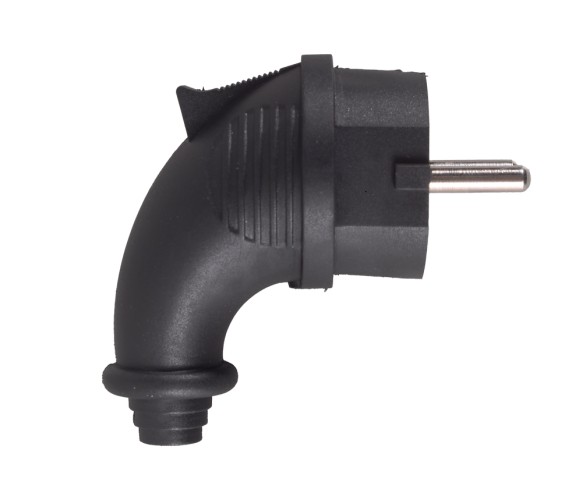 Вилка разборная ВИХРЬ 73/12/1/4 угловая с/з, каучук ip44 16а - изображение 2