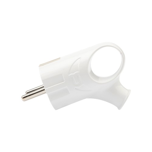 Вилка REXANT 11-8951 Евро угловая с з/к 16А с кольцом белая - изображение 2