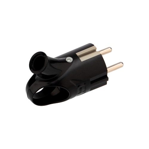 Вилка REXANT 11-8953 Евро угловая с з/к 16А с кольцом черная - изображение 3