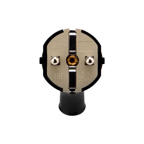 Вилка REXANT 11-8953 Евро угловая с з/к 16А с кольцом черная - изображение 2