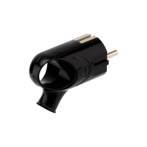 Вилка REXANT 11-8953 Евро угловая с з/к 16А с кольцом черная - изображение 4