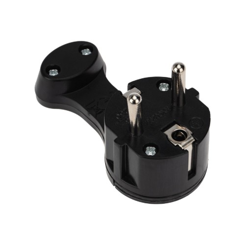 Вилка REXANT 16-0736 Евро угловая с з/к 16A плоская за шкаф черная - изображение 2