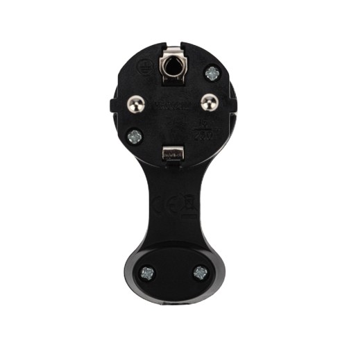 Вилка REXANT 16-0736 Евро угловая с з/к 16A плоская за шкаф черная - изображение 4