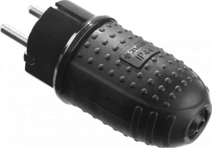 Вилка ЗУБР Профессионал обрезиненная, 16A/250B, IP44 55116-B - изображение 2