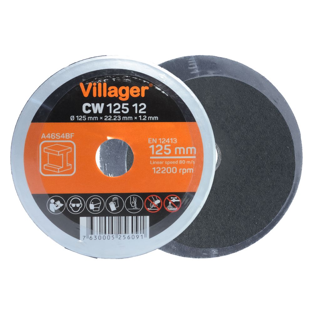 Диск отрезной по металлу Villager Cw 125-12 23771 1 шт. (Диск на болгарку Вилладжер) 125 мм