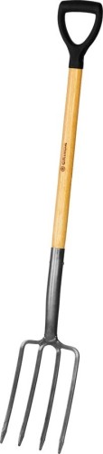 Вилы GRINDA PRO Line 280x180x1200 мм, с деревянным черенком и пластиков 39727
