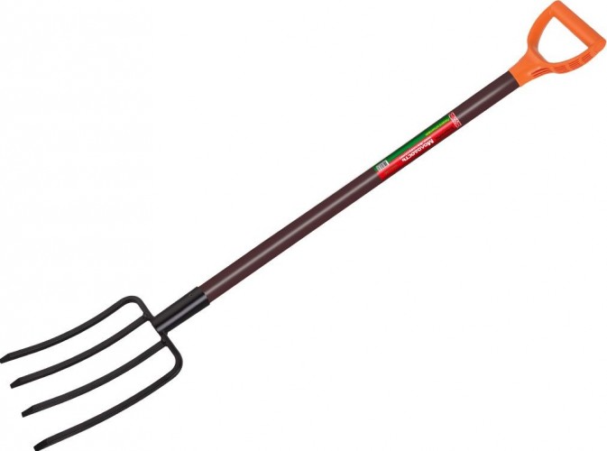 Вилы ЦЕНТРОИНСТРУМЕНТ БЦМ "МОЛОДОСТЬ МОЯ" 0916-Ч с деревянным черенком 0916-Ч