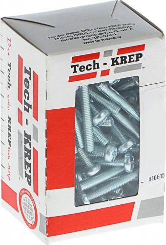 Винт Tech-KREP М 5 х 20 (уп.100 шт.) DIN7985 с полуцилиндрической головкой оцинкованный 105222