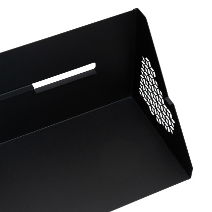 Витрина для фуршета 2-х уровневая ажурная 610х250х250 мм черный Luxstahl - изображение 2