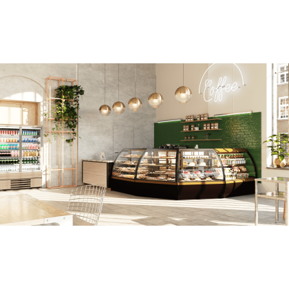 Витрина кондитерская VETE LUX AN (угол наружный 45 град.) - изображение 2