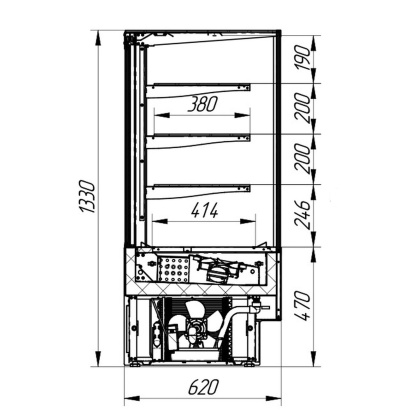 Витрина кондитерская ВПВ ADAGIO CUBE 1300 - изображение 4