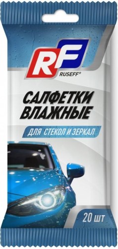Влажные салфетки для стекол и зеркал RUSEFF (20 шт) 26543N 26543N