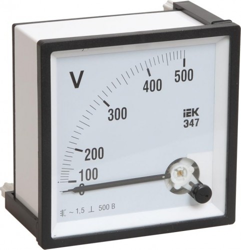 Вольтметр IEK Э47 э47 72х72мм 500в IPV10-6-0500-E