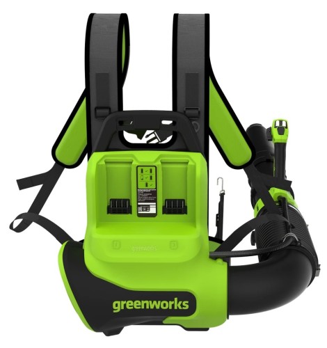 Воздуходувка аккумуляторная GREENWORKS GD40BPG2 40V, ранцевая, б/щ, АКБ 4Ач и ЗУ 2408107UB - изображение 2