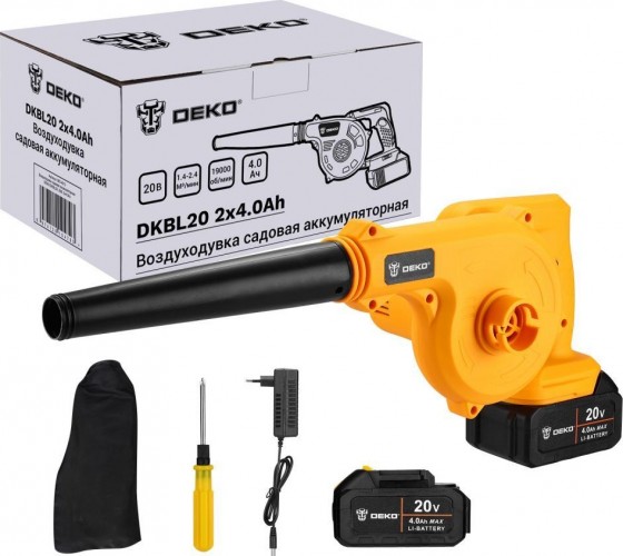 Воздуходувка аккумуляторная DEKO DKBL20 2x4.0Ah 063-4313 - изображение 4
