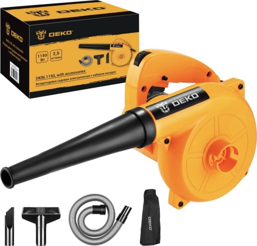 Воздуходувка электрическая DEKO DKBL1150 с набором насадок 083-2042