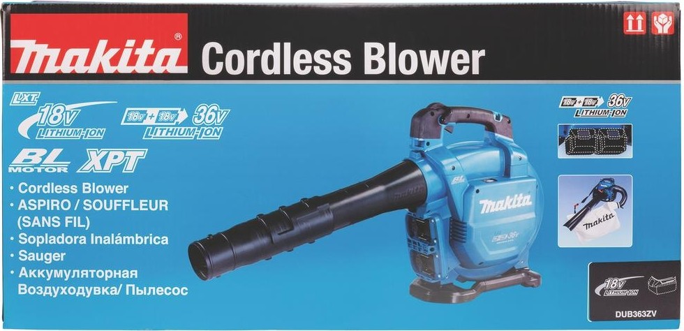 Воздуходувка-пылесос аккумуляторная MAKITA DUB 363 ZV без АКБ и ЗУ DUB363ZV - изображение 5