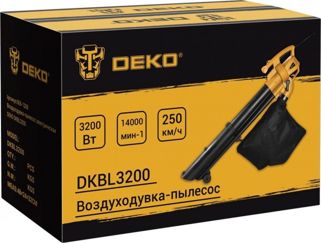 Воздуходувка-пылесос электрическая DEKO DKBL3200 065-1208 - изображение 3