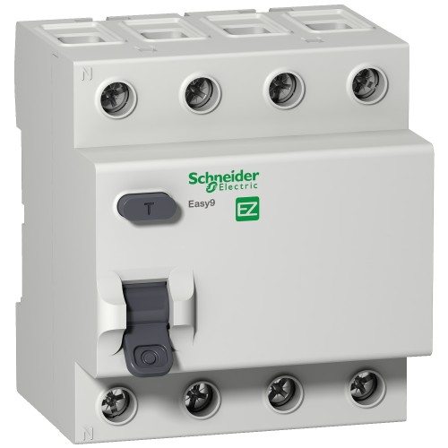 Выключатель дифференциальный (УЗО) SCHNEIDER ELECTRIC 25А Easy9 RCCB 4P 30mA AC RCCB EZ9R05425