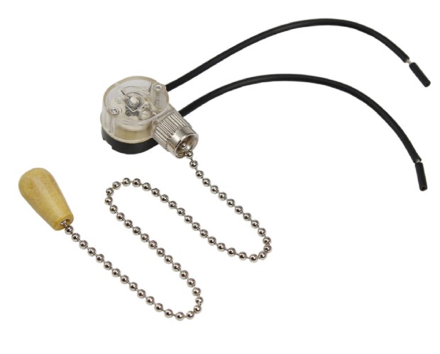 Выключатель для настенного светильника REXANT 32-0103-1 c проводом и деревянным наконечником Silver инд.уп