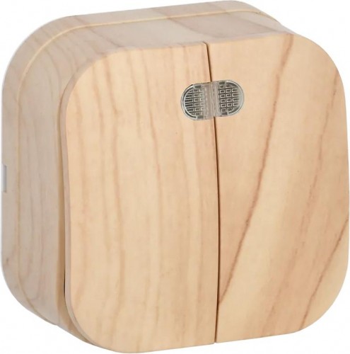 Выключатель двухклавишный IEK GLORY ВС20-2-1-ХС 10А с индикацией сосна EVH21-K34-10