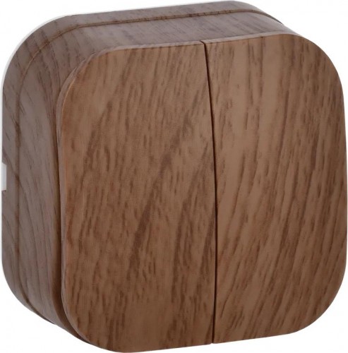 Выключатель двухклавишный IEK GLORY ВС20-2-0-ХД 10А дуб EVH20-K24-10