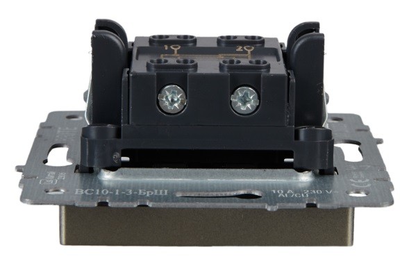 Выключатель IEK BRITE перекрестный 1-кл. 10А ВС10-1-3-БрШ шампань BR-V13-0-10-K37 - изображение 3