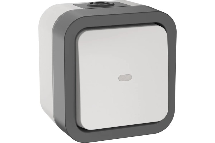 Выключатель IEK TORS 1-кл. ОП 10А IP55 TS202 с индикацией бел.  TS-V10-1-10-55-K41