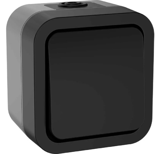 Выключатель IEK TORS 1-кл. ОП 2п 10А IP55 TS111 графит  TS-V16-0-10-55-K53