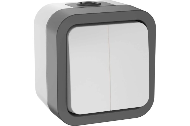 Выключатель IEK TORS 2-кл. ОП 10А IP55 TS205 бел.  TS-V20-0-10-55-K41