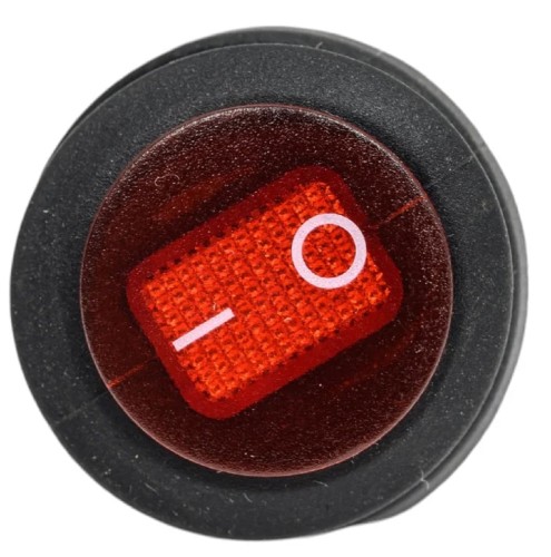 Выключатель клавишный круглый REXANT 250V 6А (3с) ON-OFF ( уп.10 штук ) красный с подсветкой ВЛАГОЗАЩИТА 36-2595 - изображение 5