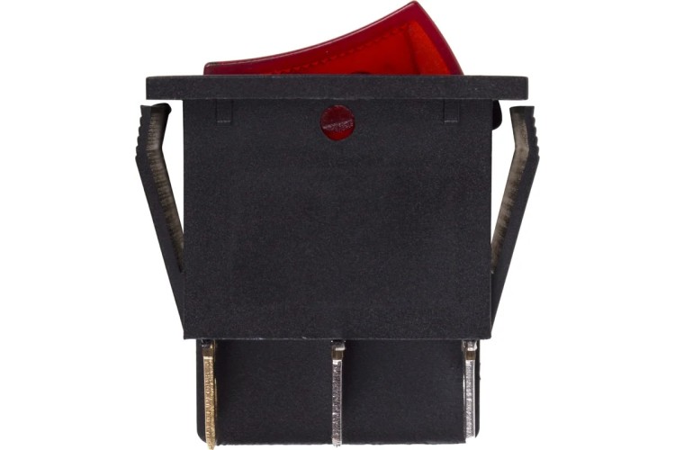 Выключатель клавишный REXANT 250V 15A (6с) ON-OFF ( уп.10 штук ) красный с подсветкой ДВОЙНОЙ (RWB-511, SC-797) 36-2410 - изображение 3