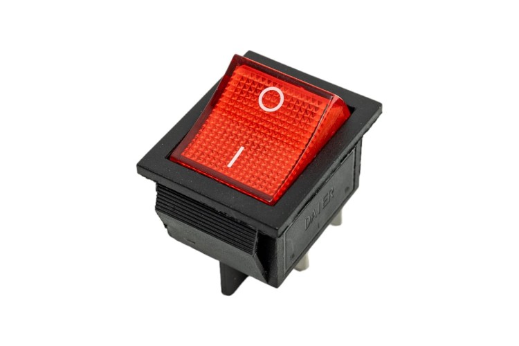 Выключатель клавишный REXANT 250V 20A (4с) ON-OFF ( уп.10 штук ) красный с подсветкой (RWB-502, SC-767, IRS-201-1) 36-2340 - изображение 2