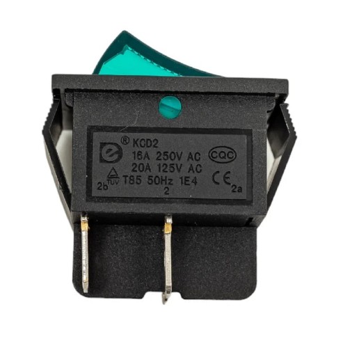 Выключатель клавишный REXANT 250V 16A (4с) ON-OFF зеленый с подсветкой (RWB-502, SC-767, IRS-201-1) 36-2332-1 - изображение 4