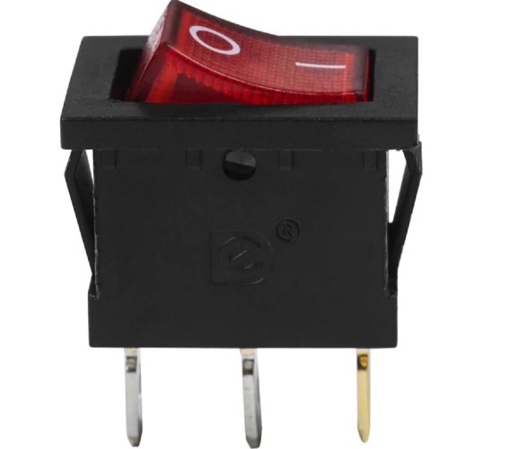 Выключатель клавишный REXANT 24V 15А (3с) ON-OFF ( уп.10 штук ) красный с подсветкой Mini (RWB-206-1) 36-2165 - изображение 2