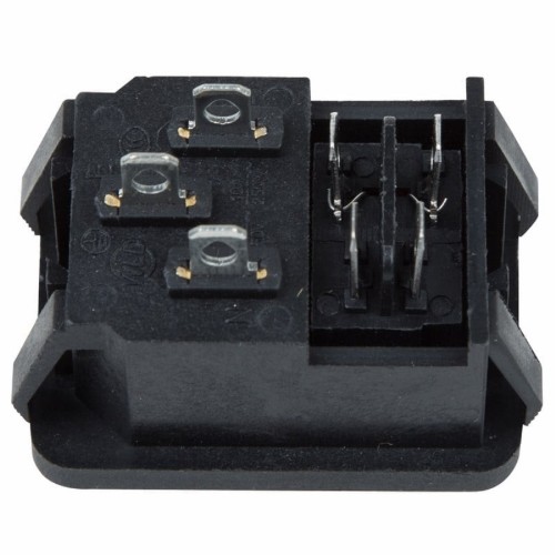 Выключатель клавишный REXANT 250V 10А (4с) ON-OFF ( уп. 10 штук ) красный с подсветкой и штекером C14 3PIN (RWG-112) 36-2270 - изображение 4