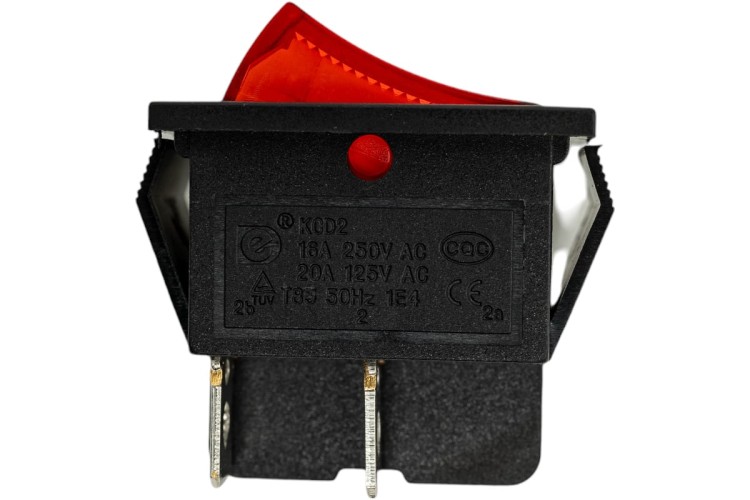 Выключатель клавишный REXANT 250V 16A (4с) ON-OFF ( уп.10 штук ) красный с подсветкой (RWB-502, SC-767, IRS-201-1) 36-2330 - изображение 3